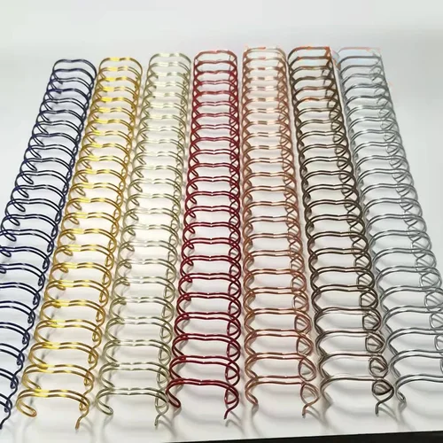 9,5/11 1/12,7mm 50 Uds 2:1 doble bobina hoja suelta A4 anillo de encuadernación doble alambre hierro YO anillo calendario de escritorio anillos para calendario de pared