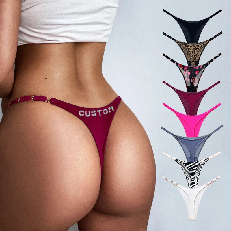 Personality Thong Custom Name Panties Sexy Women Hotwife Lingerie Underpants Underwear Customize Wife Gifts Birthday String