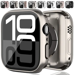 Tempered Glass+Cover For Apple Watch Case Serie 10 46mm 42mm Screen Protector 360°Bumper Hard PC for iwatch Serie 10 Accessories