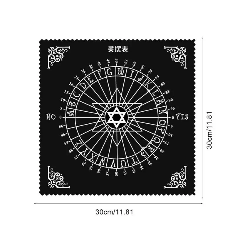 30*30CM Tarot Cloth Altar Cloth Tarot Table Cloth For Reading Black Pendulum Table Spirit Divination Props Pendulum Tool