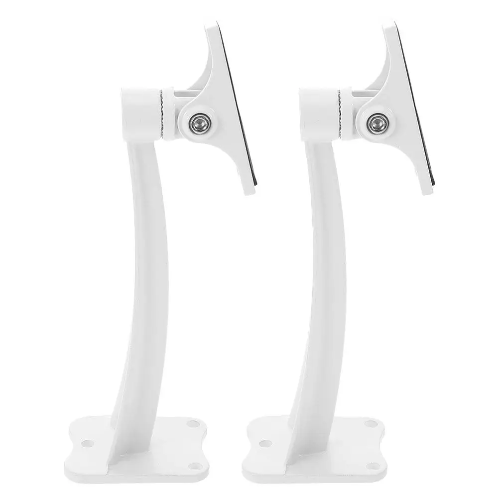 2Pcs Aluminum Alloy Monitor Camera Wall Mount Bracket Adjustable Angle Small Curved Design Security Stand for Indoor Outdoor