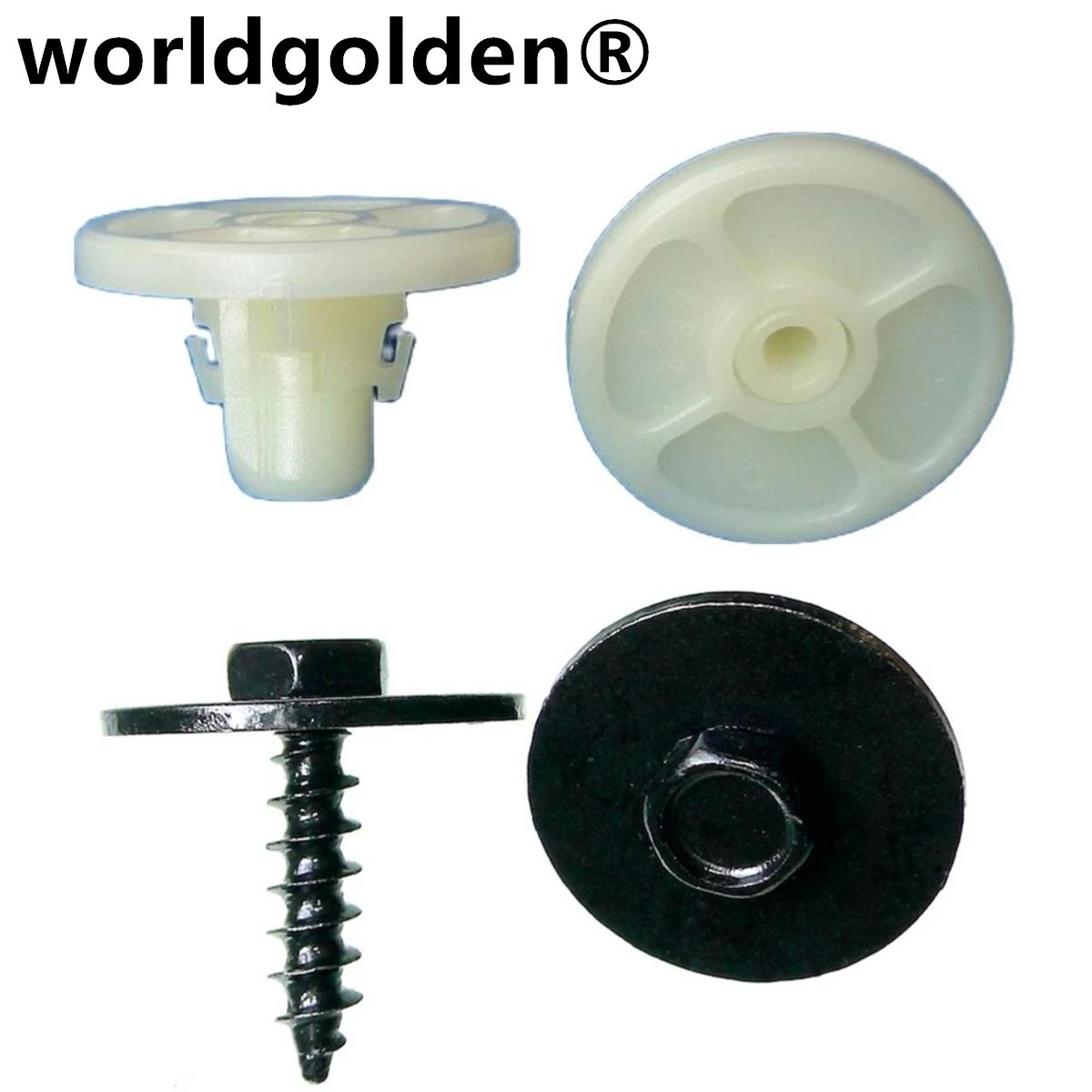 worldgolden 10 Stück Klemmklemmen, Auto-Clip für BMW, vordere Kunststoff-Autoaufkleber 07147306224   07-14-7-306-224