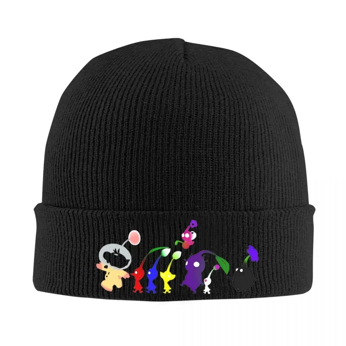 Pikmins Colored Silhouettes Beanie Hats Casual Caps Men Women Outdoor Knit Hat Spring Design Thermal Elastic Beanie Hat