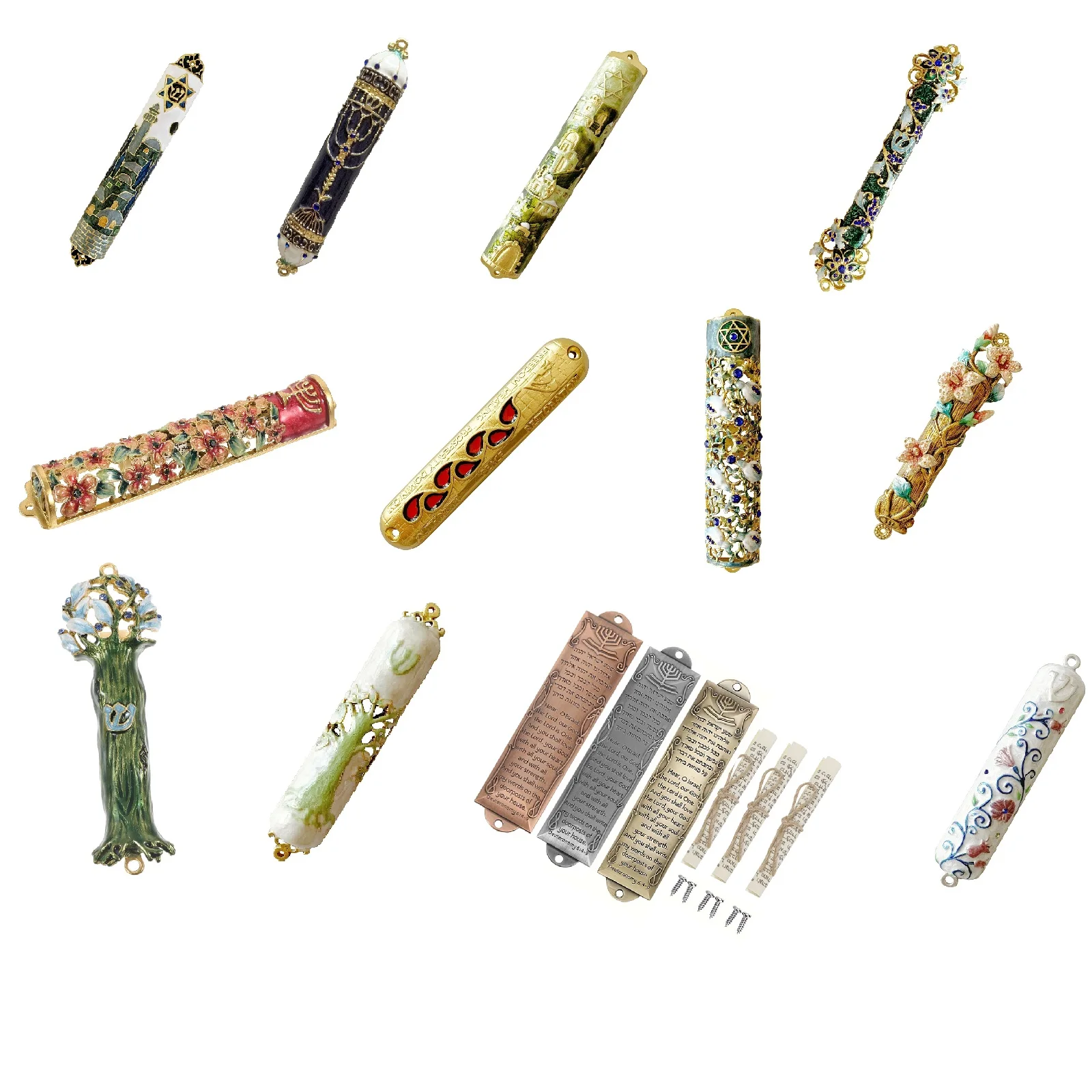 1/3Pcs Multiple Sizes Door Mezuzah Ornament With Paper Roll Creative Decoration For Living Room Bedroom Hotel Library Meaningful