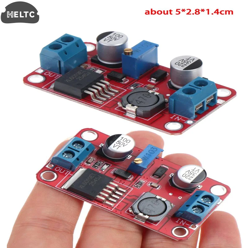 1Pcs XL6019 IC Powered  5A DC-DC Step Up Power Module Boost Volt Converter 3.3V-35V To XL6019 Adjustable Output Regulator