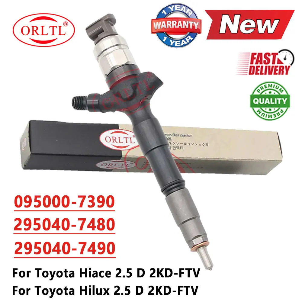 

095000-7390 295040-7480 295040-7490 New Diesel Injector 095000 7390 295040 7480 295040 7490 for Toyota Hilux Hiace 2.5 D 2KD-FTV