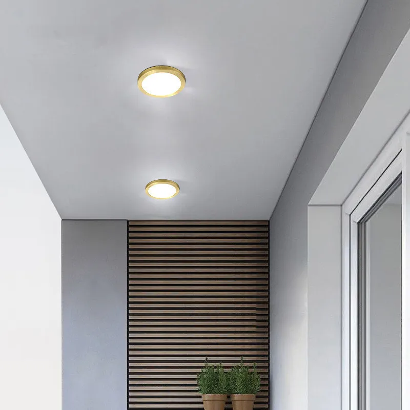 

Ultra-thin Golden LED Recessed Downlight Living Room Bedroom Cloakroom Aisle Balcony LED Spotlight Ceiling Lights