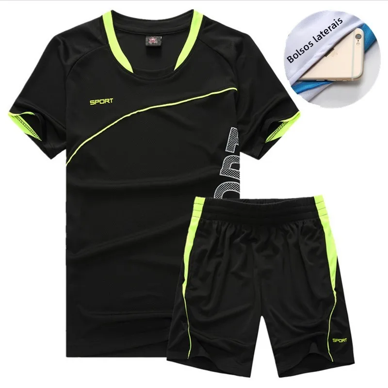 夏のスポーツ大きいサイズセットメンズフィットネス服バスケットボールトレーニングランニングアウトドア-tシャツ半袖トレーニングスーツ
