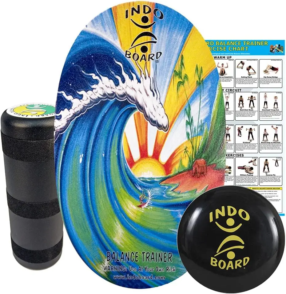 Original Training Package - Balance Board Trainer for Fun, Fitness, And Sports Training - Surf, Skateboard, Snowboard And More -