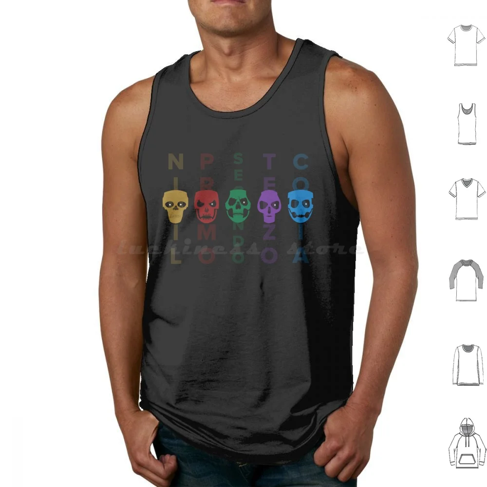 Copy Of Across The Papas ( Color Outlines ) Tank Tops Vest Sleeveless Papa Emeritus Nihil Primo Secundo Terzo Copia Cardinal