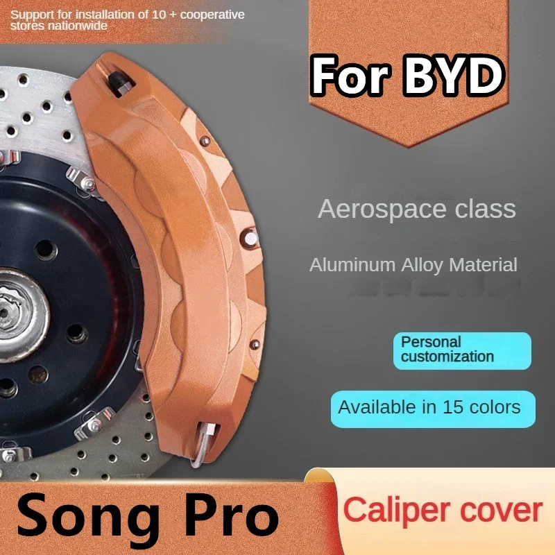 For BYD SONG Pro Car Brake Caliper Cover Front Rear 3D Aluminum Metal Kit Fit SONG Pro DM EV 1.5T MD-i 51KM 110KM 2019 2022