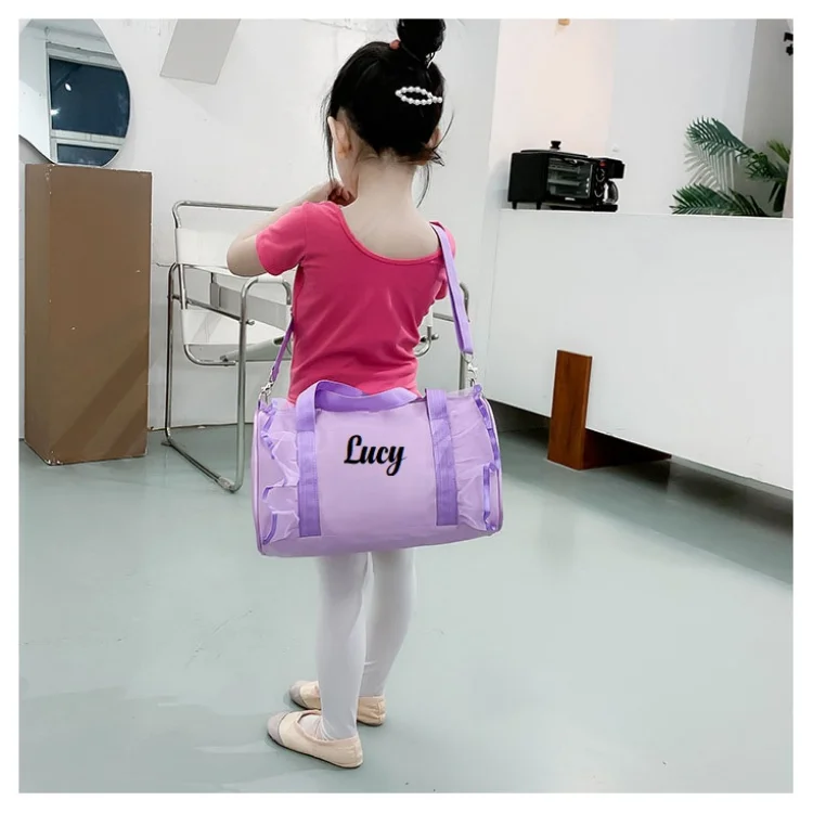 Gepersonaliseerde Leuke Ballet Dans Zak Custom Naam Kidstutu Jurk Dans Zak Meisjes Gepersonaliseerde Waterdichte Tas Ballerina Plunjezak