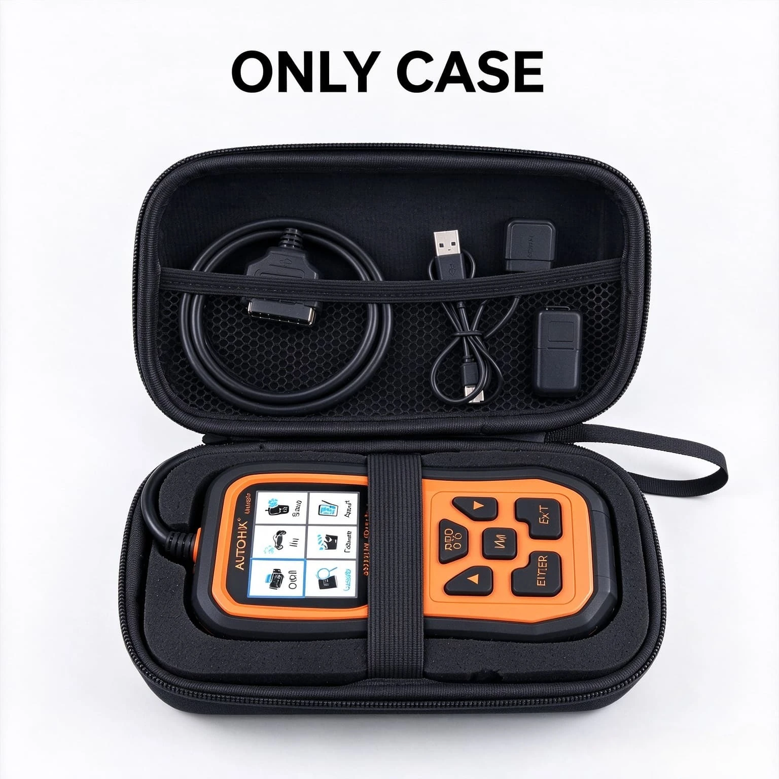 Hard EVA Storage Case for AUTOPHIX OM126 OM127 Handheld OBD Code Reader, Protective Carrying Bag with DIY Custom Sponge