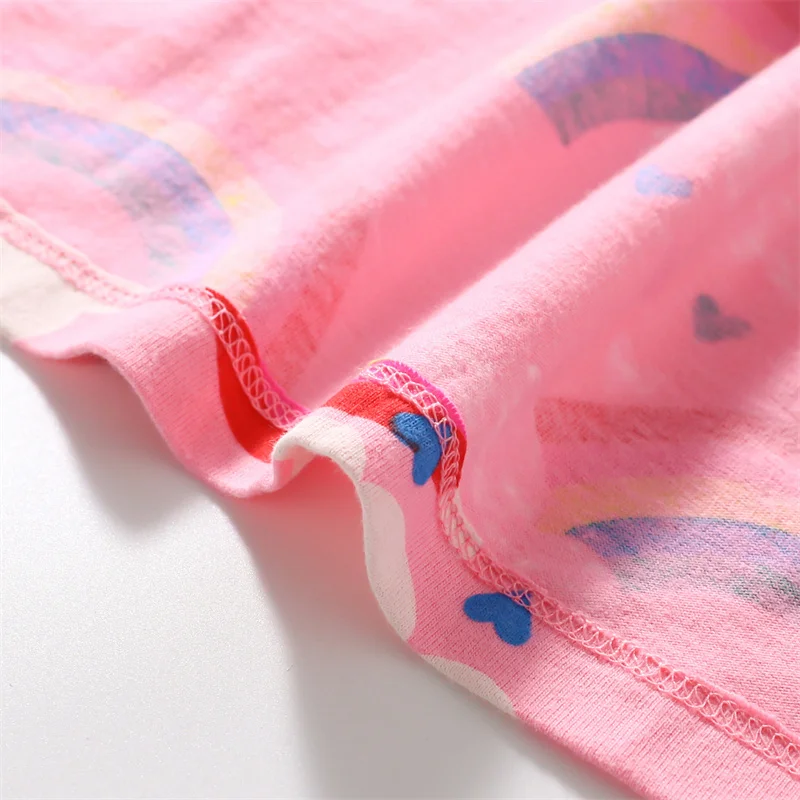 Zeebread-Robe de princesse à imprimé arc-en-ciel pour fille, vêtement d'été pour enfant, cadeau d'anniversaire, nouvelle collection