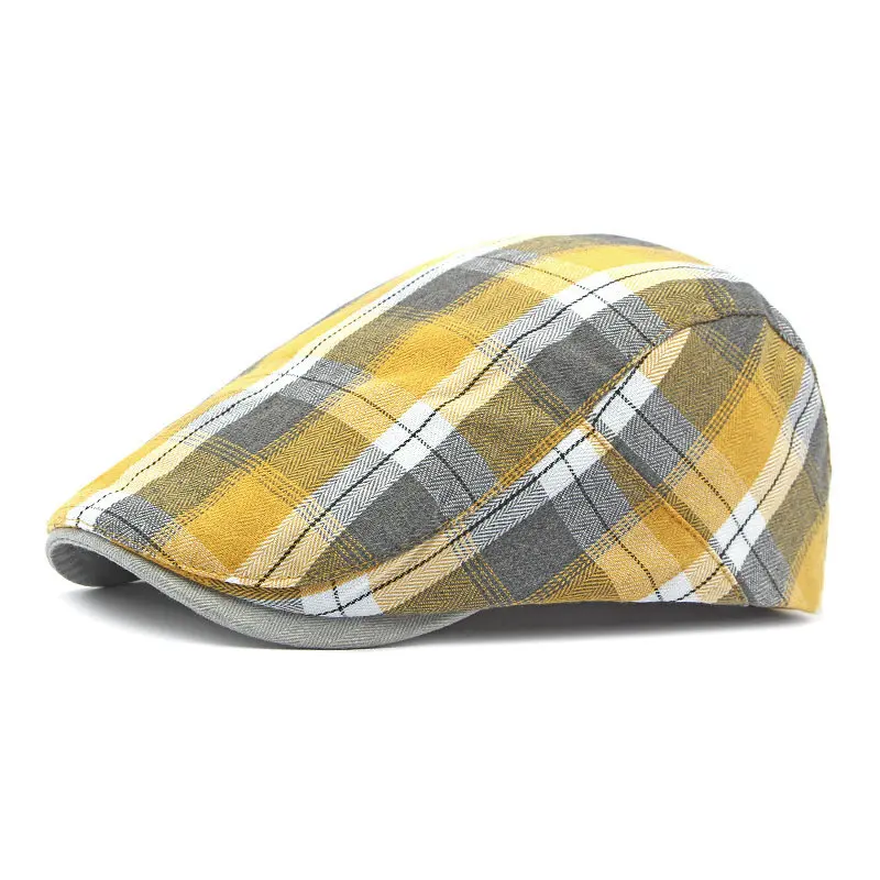 2023 Four Seasons Polyester Print Newsboy Caps Flat Peaked Cap Men and Women Painter Beret Hats 135