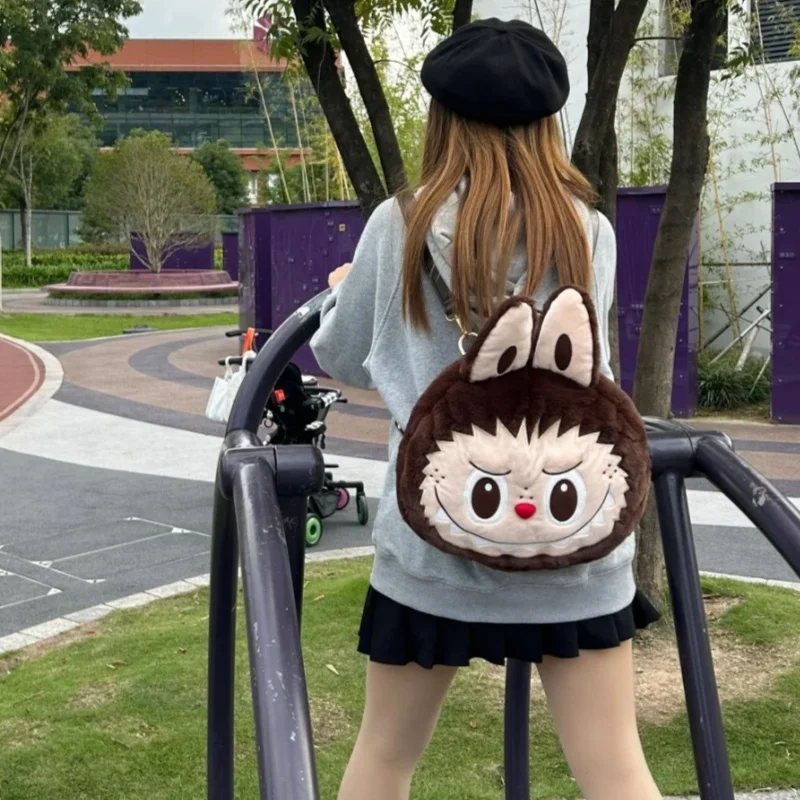 

Genuine Bag Classics Series Labubu Big Head Backpack Sherpa Backpack Tote Bag Rummage Through The Bag Girl Surprise Xmas Gift