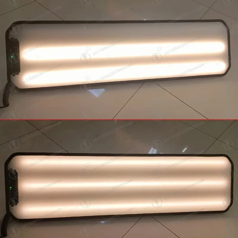 Bracket-free dent detection light 6LED ribbon line reflector, car hail damage repair tool, magnetic anti-drop design