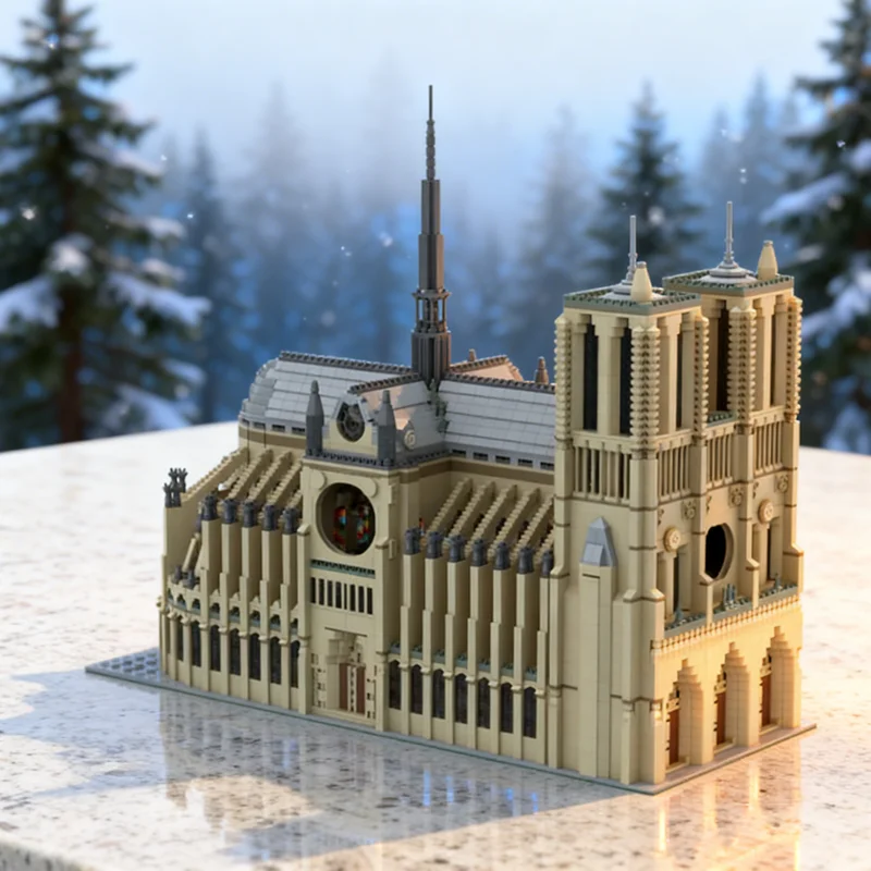 14620pcs MOC Notre Dame De Paris Creator Expert Model Building Blocks Toy Gift Creative Display Collectible Desk Premium Adult