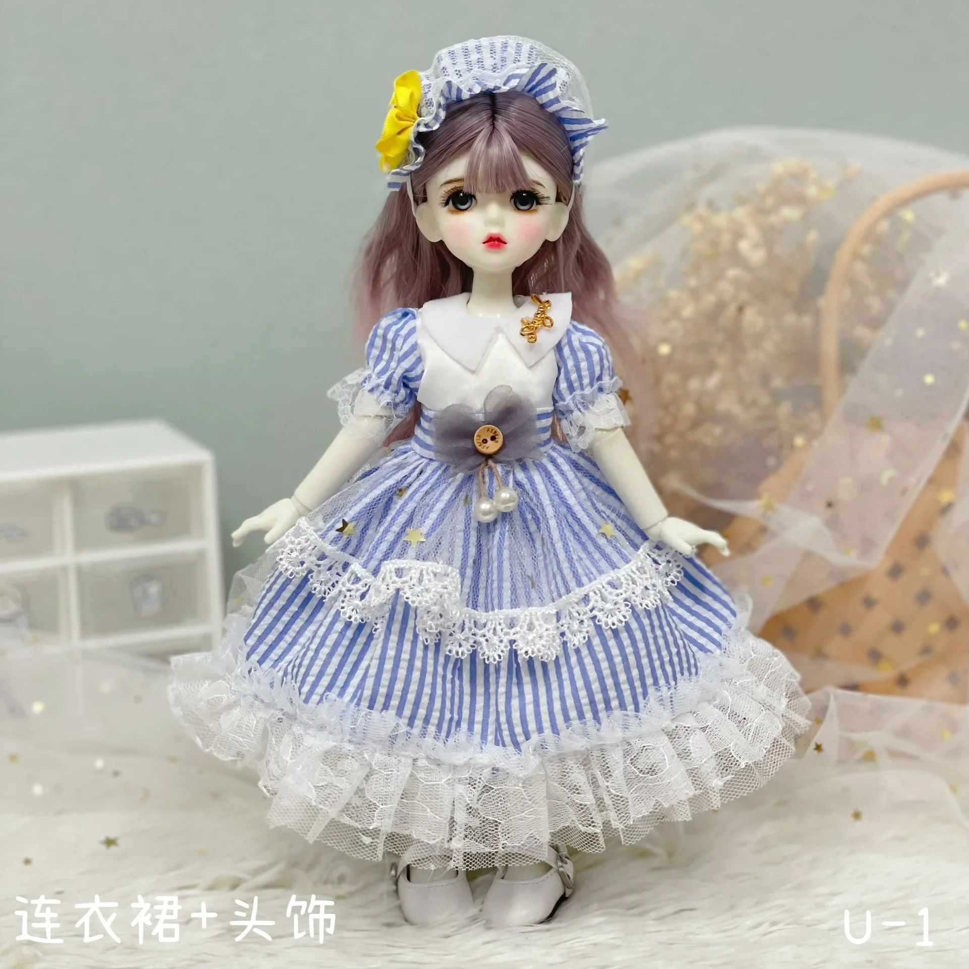 1/6 Bjd Doll kostium 30cm strój dla lalek sukienka jednoczęściowa w jesienno-zimowej sukience Lolita Jk Maid