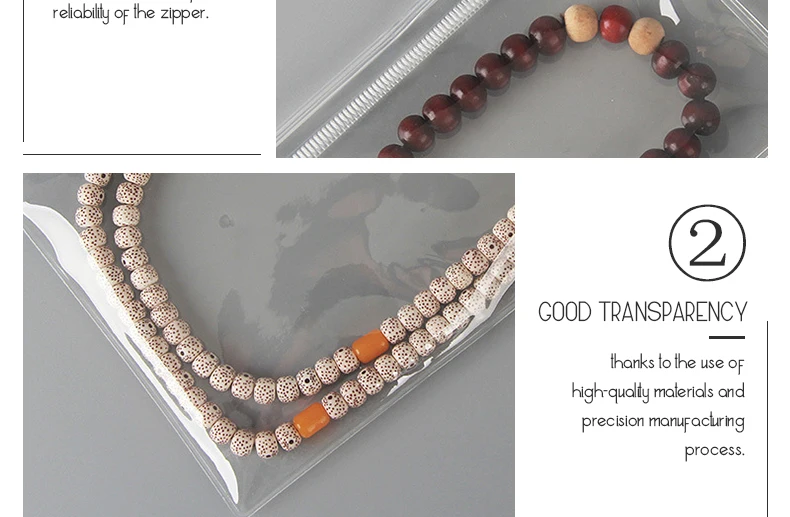 10/20PCS Transparent Plastic Pouches PVC Zipper Bag For Jewelry Bracelet Necklace Earrings Gift Storage Small Business Packages