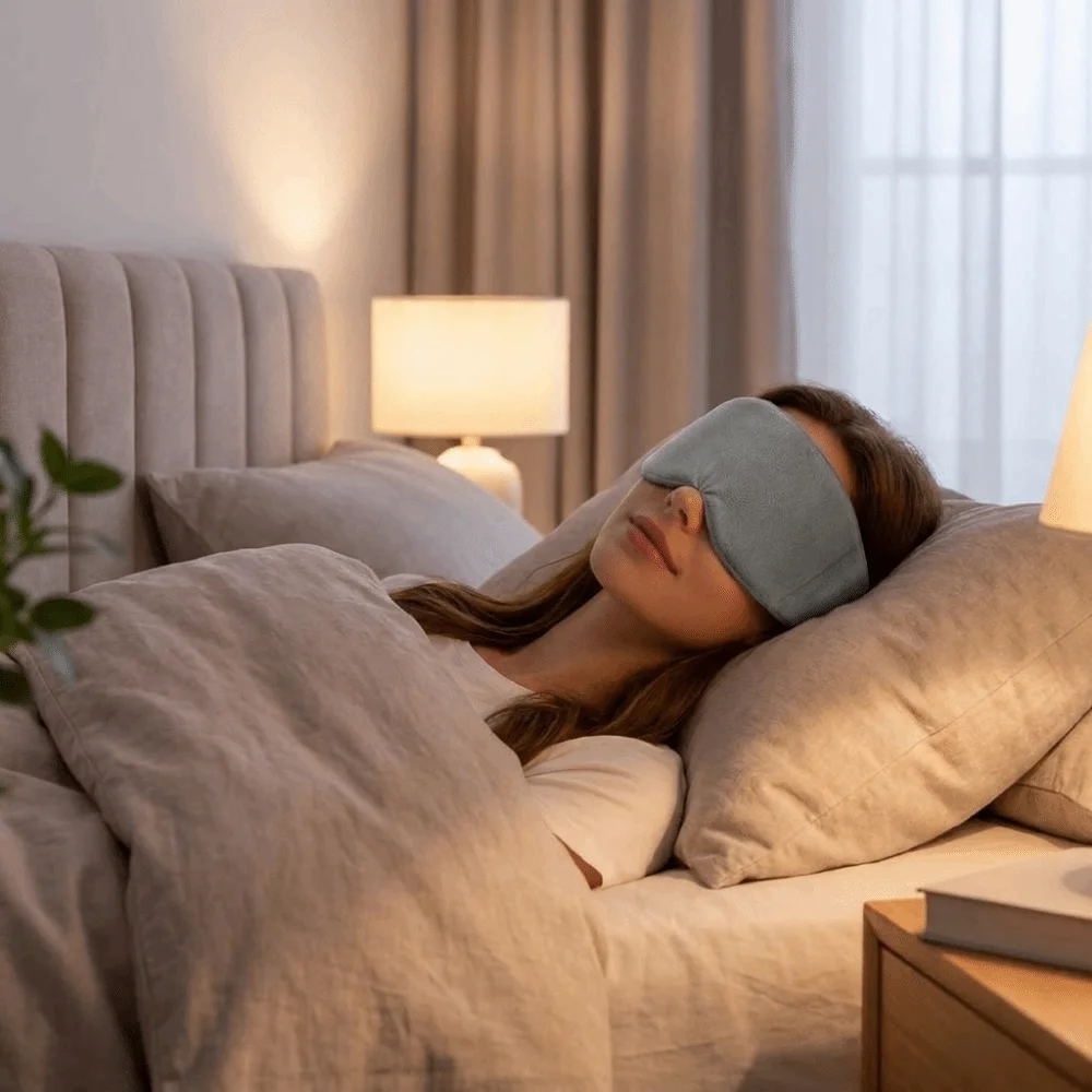 Light-blocking Weighted Eye Mask Ultra Light Soft Breathable Sleeping Mask Skin-Friendly Sleep Aid Light Blocking Eye Mask