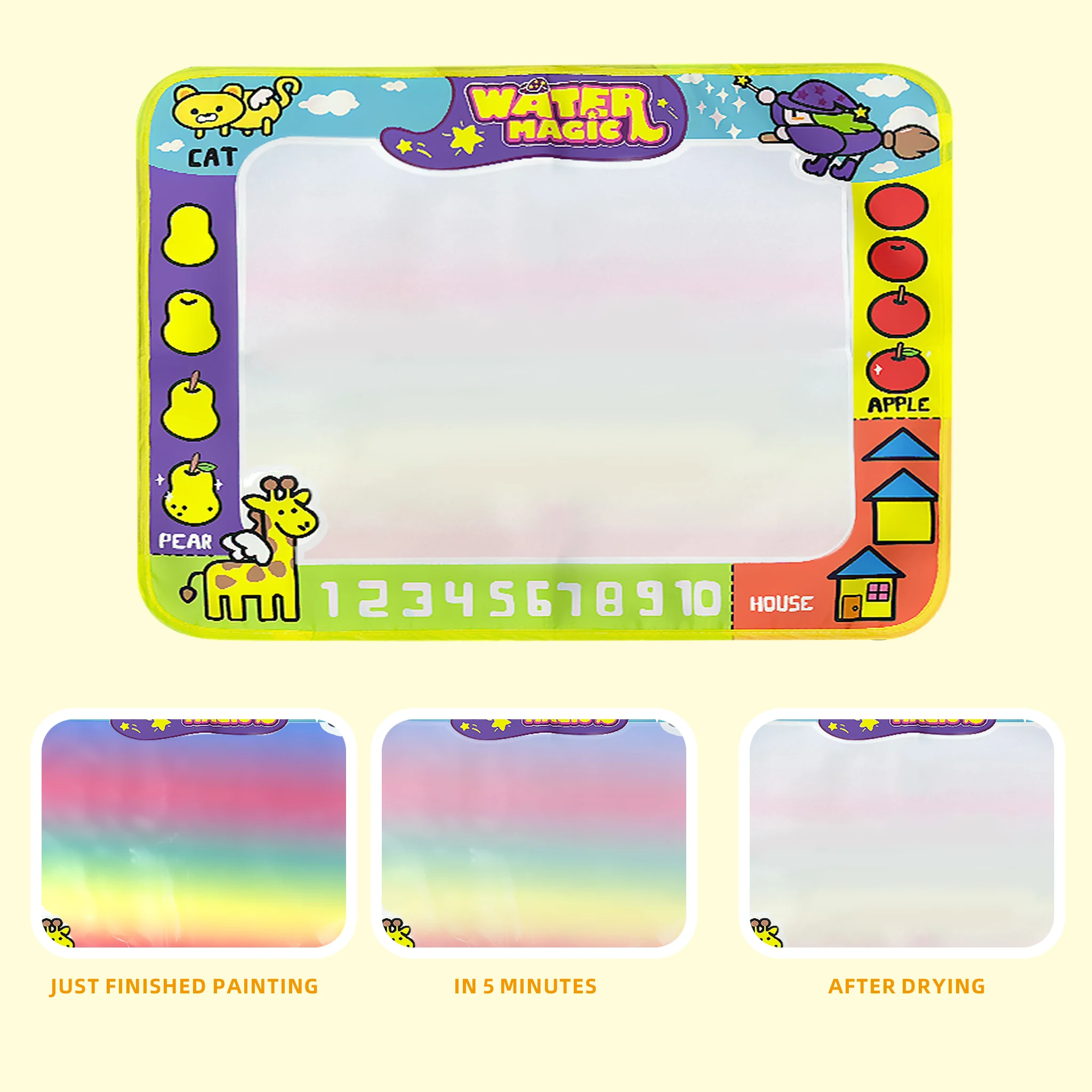 Magic Science Water Painting Canvas Toy Reusable Watercolor Drawing Rug Kids New Year Gift Birthday Gift Clear Water Painting