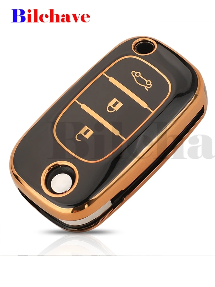 jingyuqin TPU Car Key Case--Renault Fluence Clio Megane Kangoo Lacia LADA Largus Kalina Granta Vesta X-Ray Benz Smart Fortwo