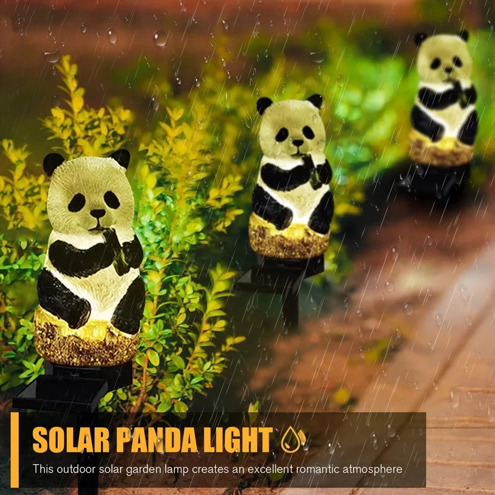 

Solar Powered LED Panda Garden Lights Outdoor Solar Light Animal Lawn Lamps Waterproof Landscape Lamp Solar Lights Garden Decor