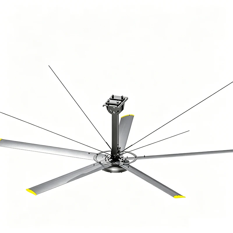 Heavy Duty 24 Feet INDUSTRIAL CEILING FAN With PMSM Direct Drive Motor For Large Logistics Warehouse