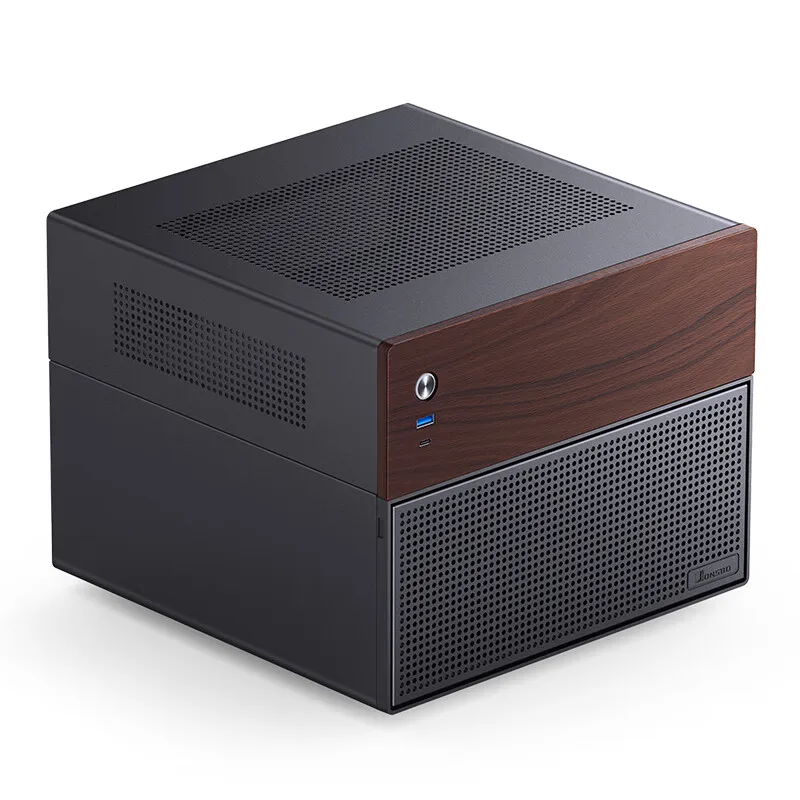 Imagem -01 - Black Nas Chassis M-atx Motherboard Sfx Power Slot Grandes Pequenas Slots Disco Rígido 120 mm x 1fan Noz Painel Decorativo Jonsbo-n4