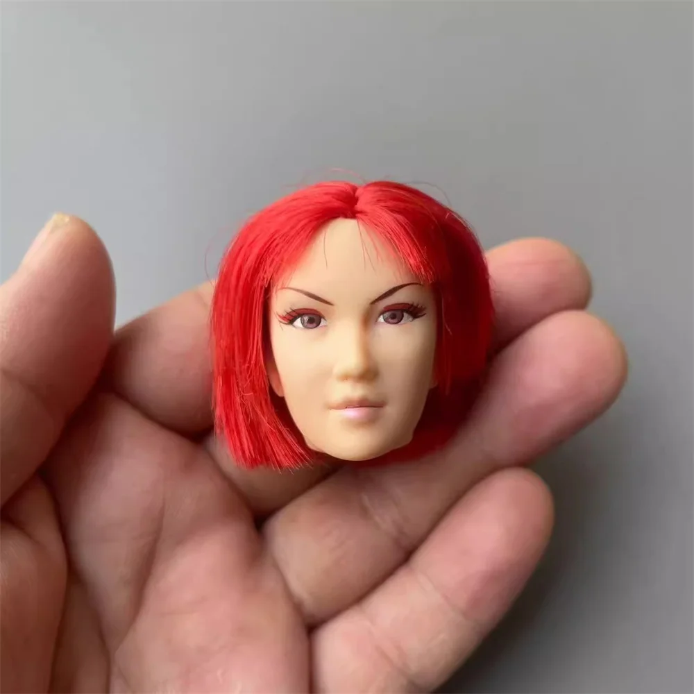 

1/6 BBI TOYS Cute Girl Female Head Sculpt Carving with Red Hair Toys Model For 12" PH TBL Action Figure Scene Component DIY
