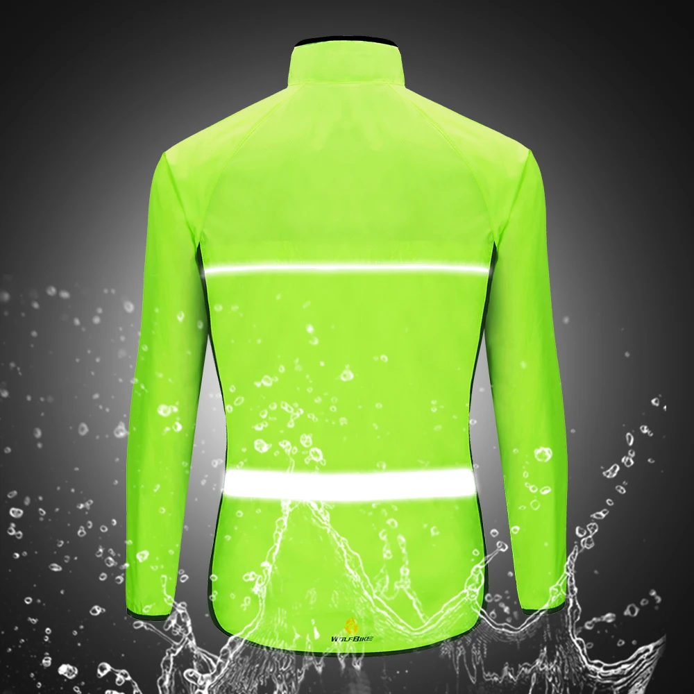 WOSAWE Herren Fahrradjacke, Windjacke, wasserdicht, winddicht, Fahrradbekleidung, reflektierend, für Motorrad, Mountainbike, Rennrad, MTB