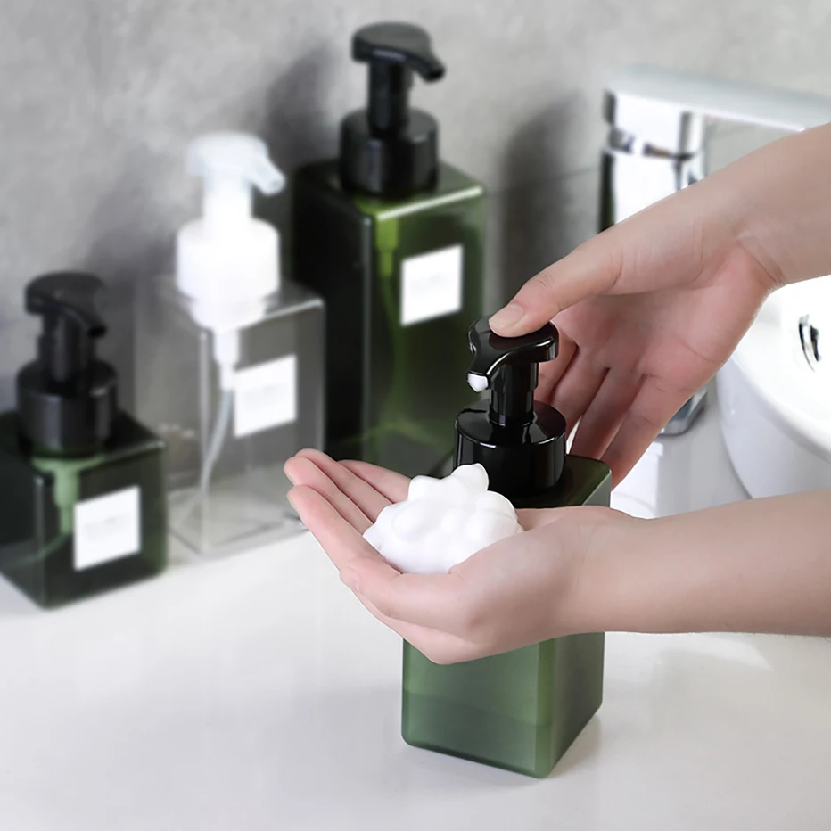 Empty Foaming Soap Dispenser Bathroom Hand Sanitizer Shampoo Body Wash Lotion Refillable Pump Bottle Making Foam Container