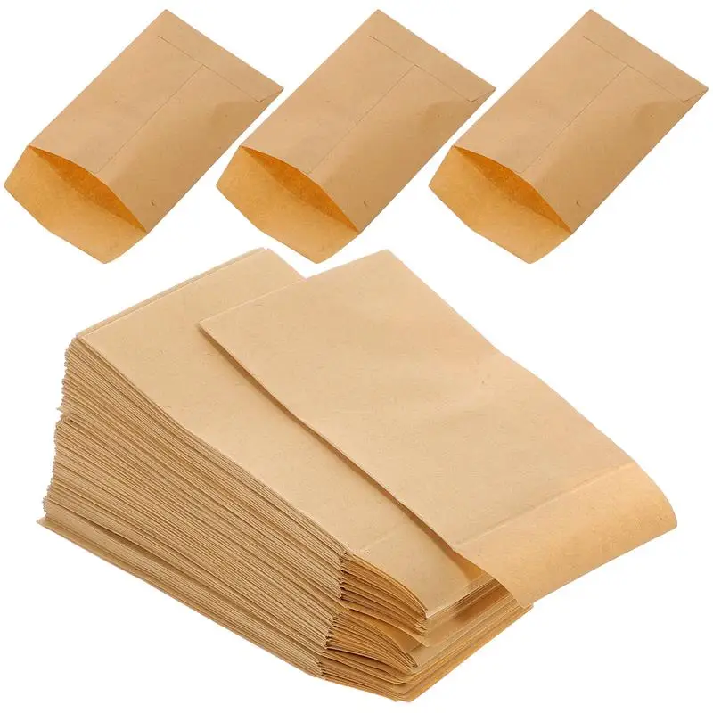 100pcs Brown Small Envelopes Kraft Paper Gift Card Envelopes For Item Storage 10cm For Coin Money Gift Card Kraft Paper