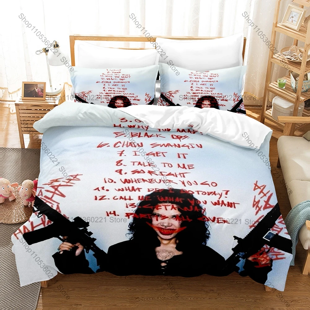 Japanese-American Underground Rapper Molly Santana Bedding Set 1 Duvet Cover + 2 Pillowcases HD Digital Print Bed Linen
