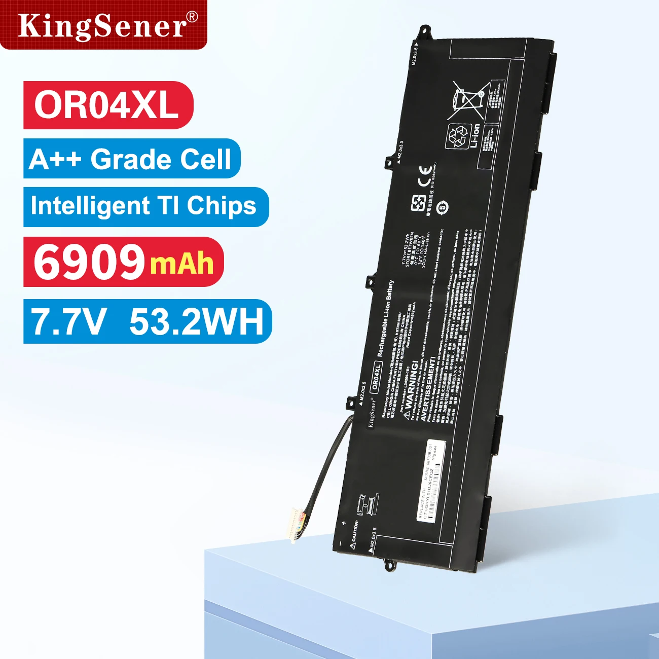 

KingSener OR04XL 7.7V 53.2WH Battery For HP EliteBook x360 830 G5 G6 Series HSTNN-IB8U HSTNN-DB9C HSTNN-IB8U L34449-002