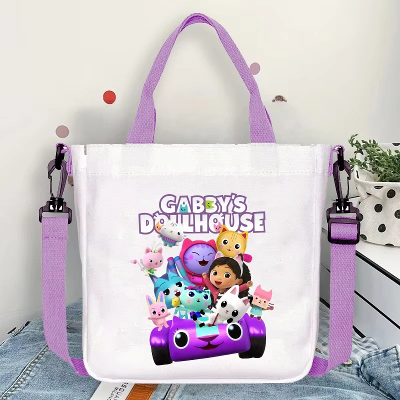 

Сумка через плечо Gabby Dollhouses для женщин, парусиновая сумка в стиле аниме для девочек, сумки на плечо для покупок, путешествий, модный подарок на день рождения
