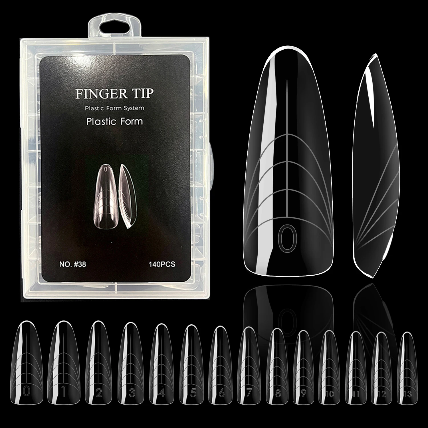 

70/140 шт., прозрачные двойные формы в стиле с разделенными космическими когтями, накладные кончики, форма для быстрого наращивания геля, система ногтей, полное покрытие, формы для наращивания ногтей