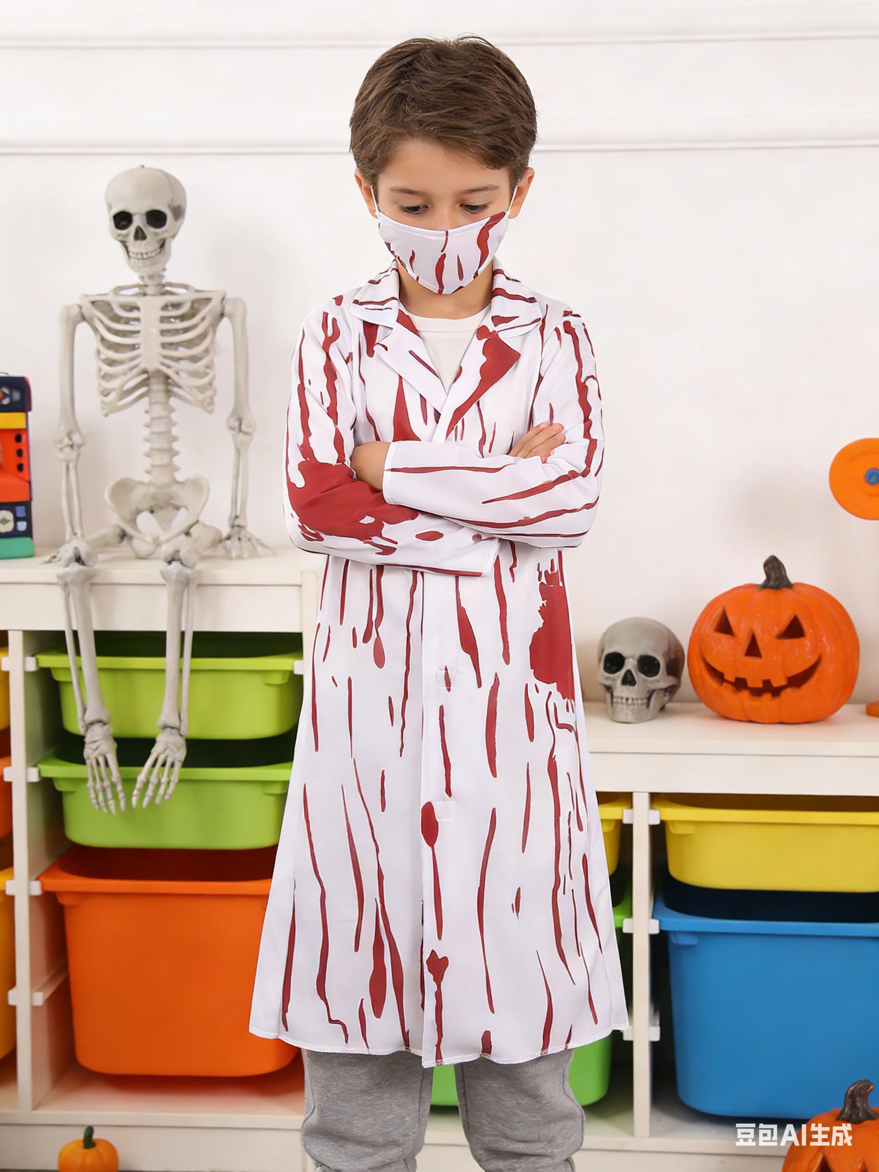 

Набор костюмов для девочек в стиле хоррор для ролевых игр в образе доктора, включая длинную блузку, шляпу и маску, идеально подходит для вечеринок на Хэллоуин, мероприятий в стиле хоррор, костюмов для персонажей в домах с привидениями/эскейп-румах, а такж