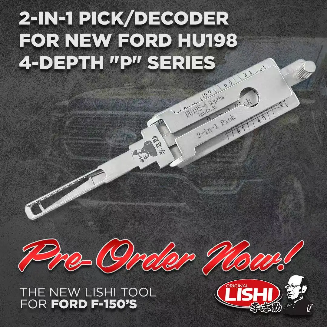 New HU198-4 Depths For Ford Newer Trucks LISHI 2in1 Code Decoder LOCKSMITH tool