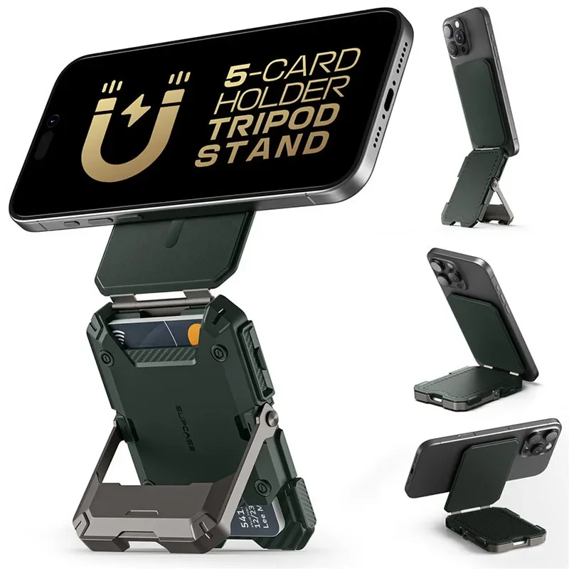 SUPCASE Magnetic Tripod Phone Stand änder Kreditkarten halter für iPhone 16/15/14/13/12 verstellbarer Telefonst änder kompatibel 4