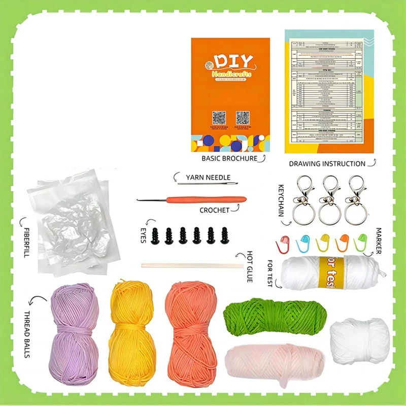 Gehaakte Startr Kit Acryl Bevat Stapsgewijze Instructies En Video-Tutorials Voor Beginners