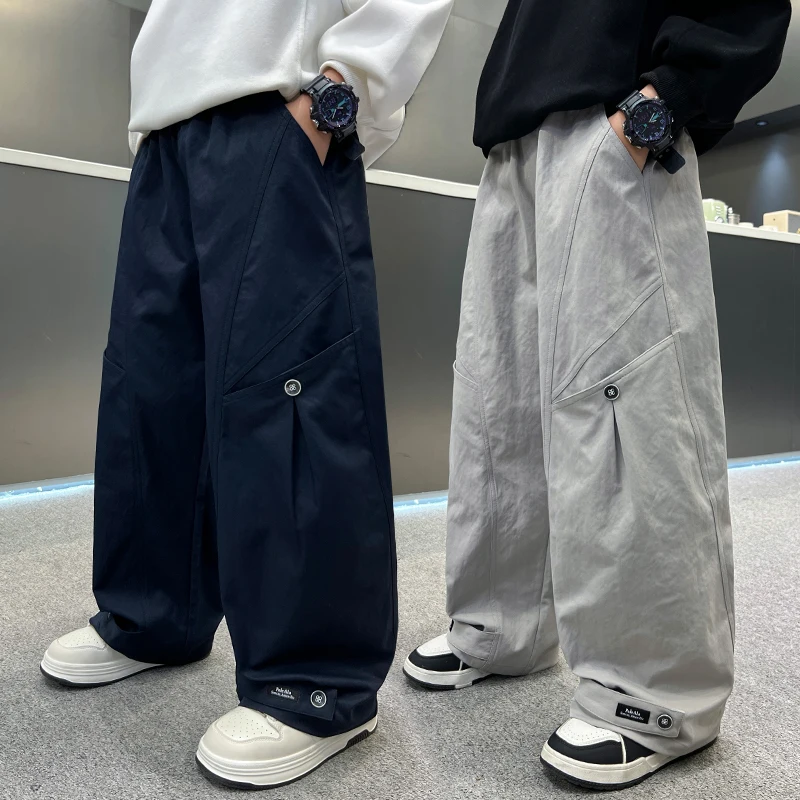 

2025 Spring and Autumn 7-15 Years Old Hip-hop Overalls Breathable Quick-drying Lightweight Designer Models