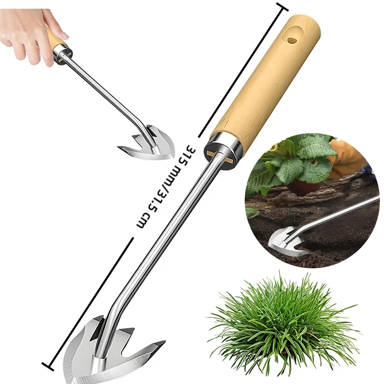 

Root Puller Weeder Manganese Steel Garden Weeder Tool with Ergonomic Handle Heavy Duty Weed Removal Tool for Lawn/Backyard/Farm