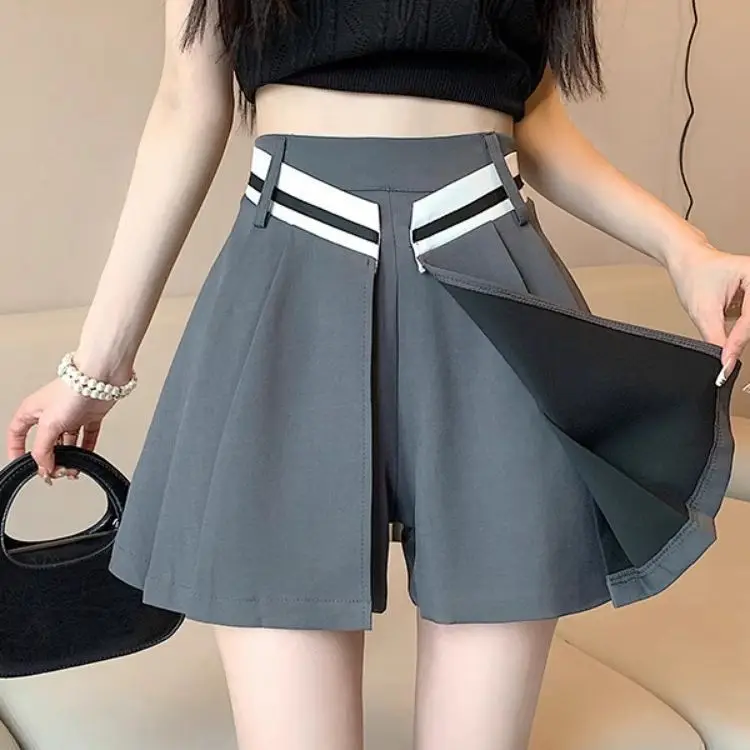 

Fanceey New High-waisted Pants Girls Y2K Women's Shorts Wide-legged Shorts Summer Casual Tennis Skirt Outdoor Sports Skirt