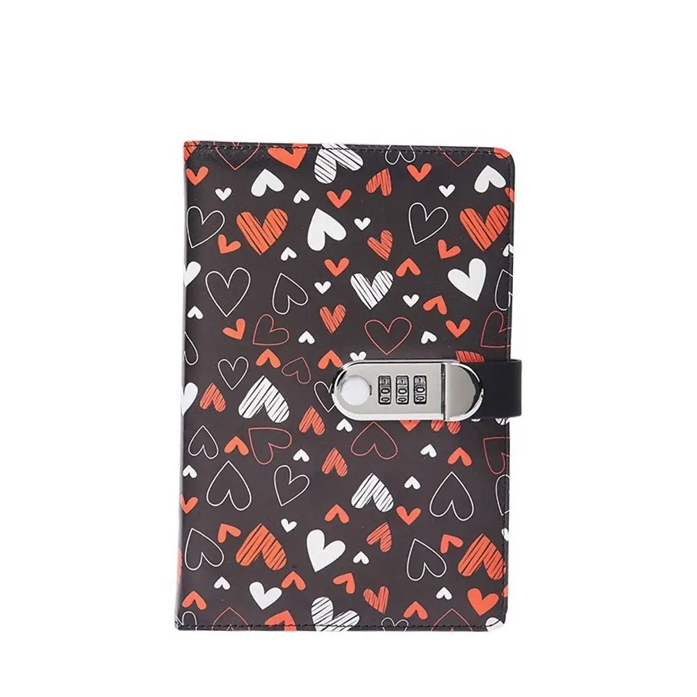 240 Pages A5 Journal Notebook Thickened Protecting Secrets Diary Book Waterproof PU Leather Password Book with Lock