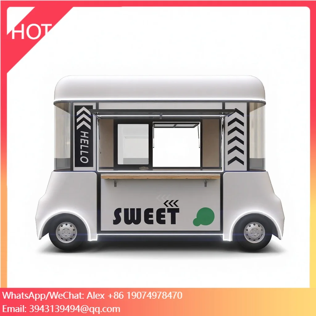 

Электрический мобильный фудтрак: полностью оборудованный ресторан на колесах с полноценной кухней, пригодный для коммерческого использования