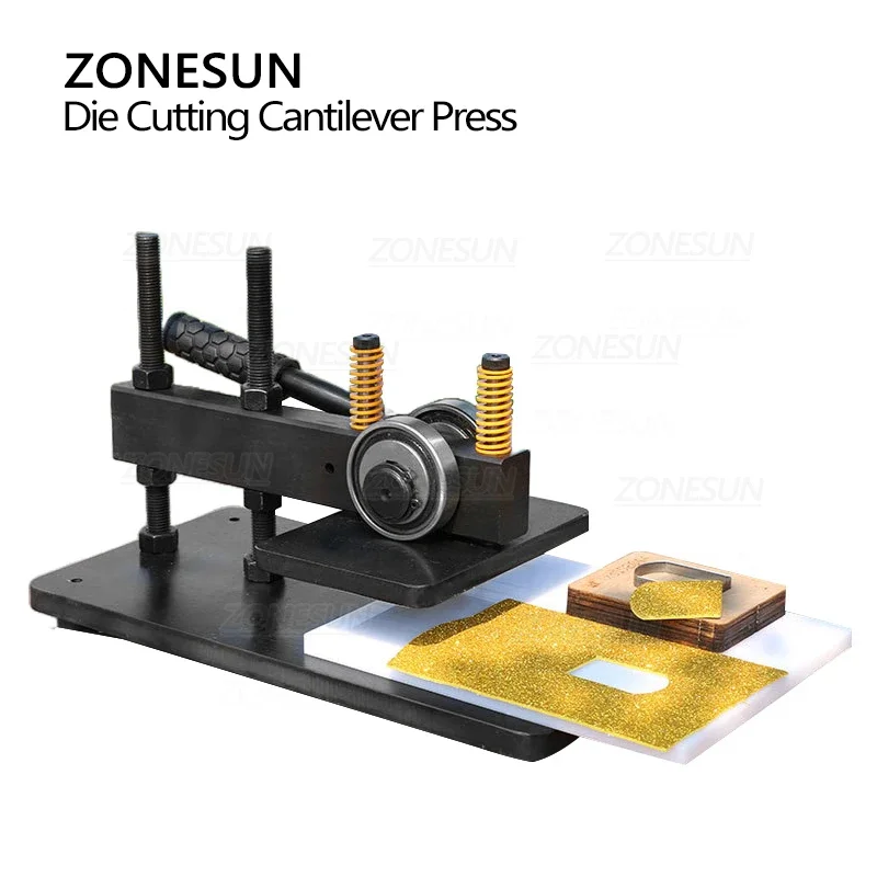 ZONESUN Leather Die Cutting Machine, Cantilever Press, Double Bearings Leather Template Tool, ZS-CP1
