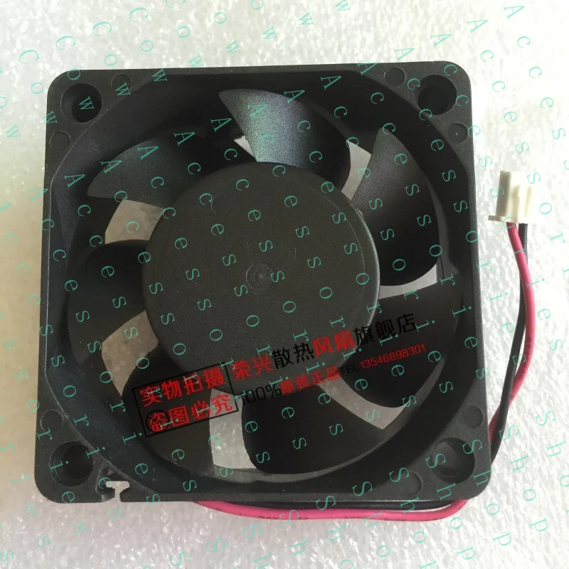 PP+ 1 PCS  Fan  DC12V 0.60A 60*60*25mm 2 wire cooling fan EFC-06E12D-A006