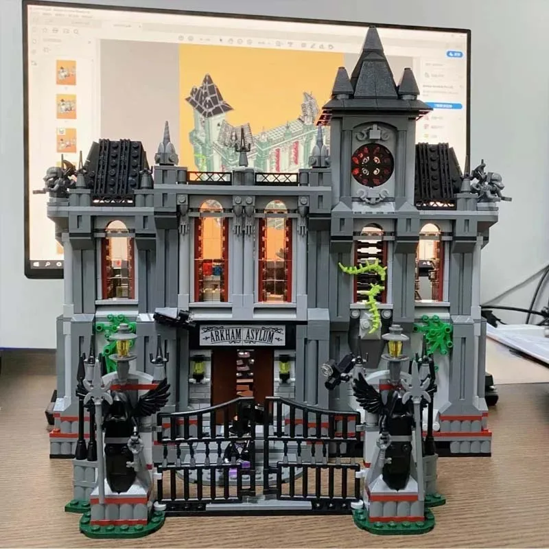 

1619 PCS Arkham Asylum Compatible With10937 07044 Breakout Building Blocks Bricks Birthday Christmas Girls Toys